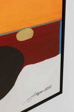 Gerahmtes Bild Abstract Shapes Orange 73x143cm