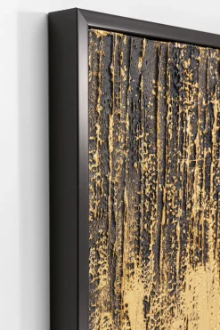 Gerahmtes Bild Abstract Schwarz 80x120cm