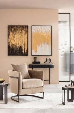 Gerahmtes Bild Abstract Schwarz 80x120cm