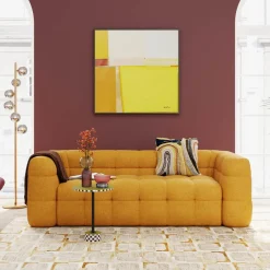 Gerahmtes Bild Abstract Shapes Gelb 113x113cm