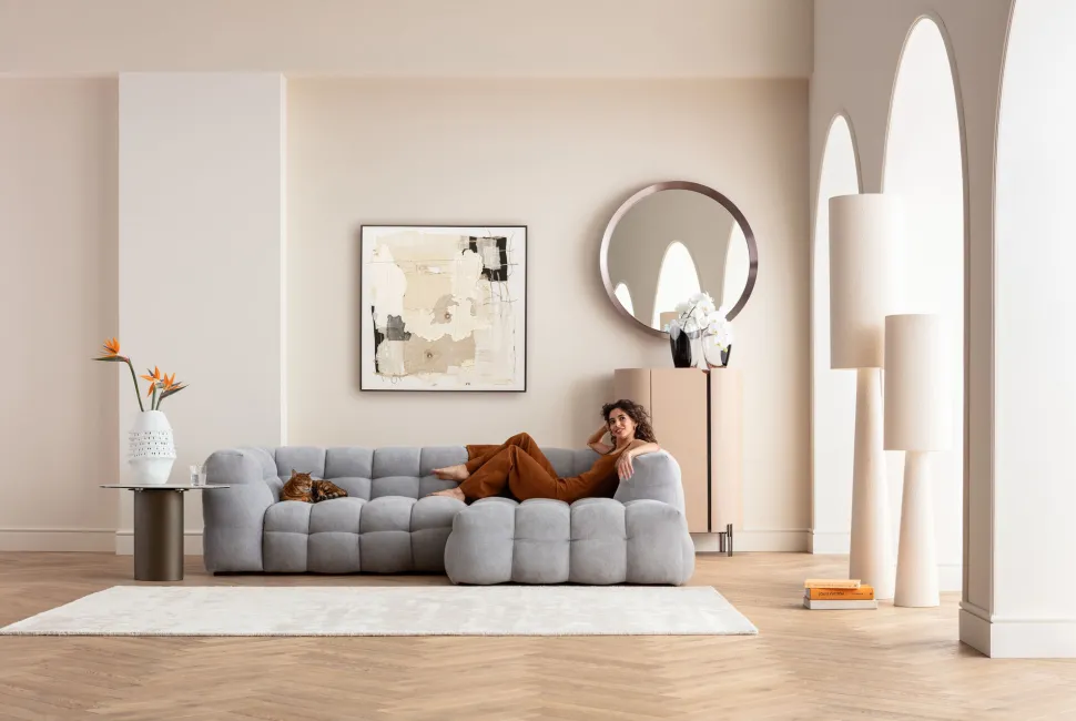 Gerahmtes Bild Arty Collage 120x120cm