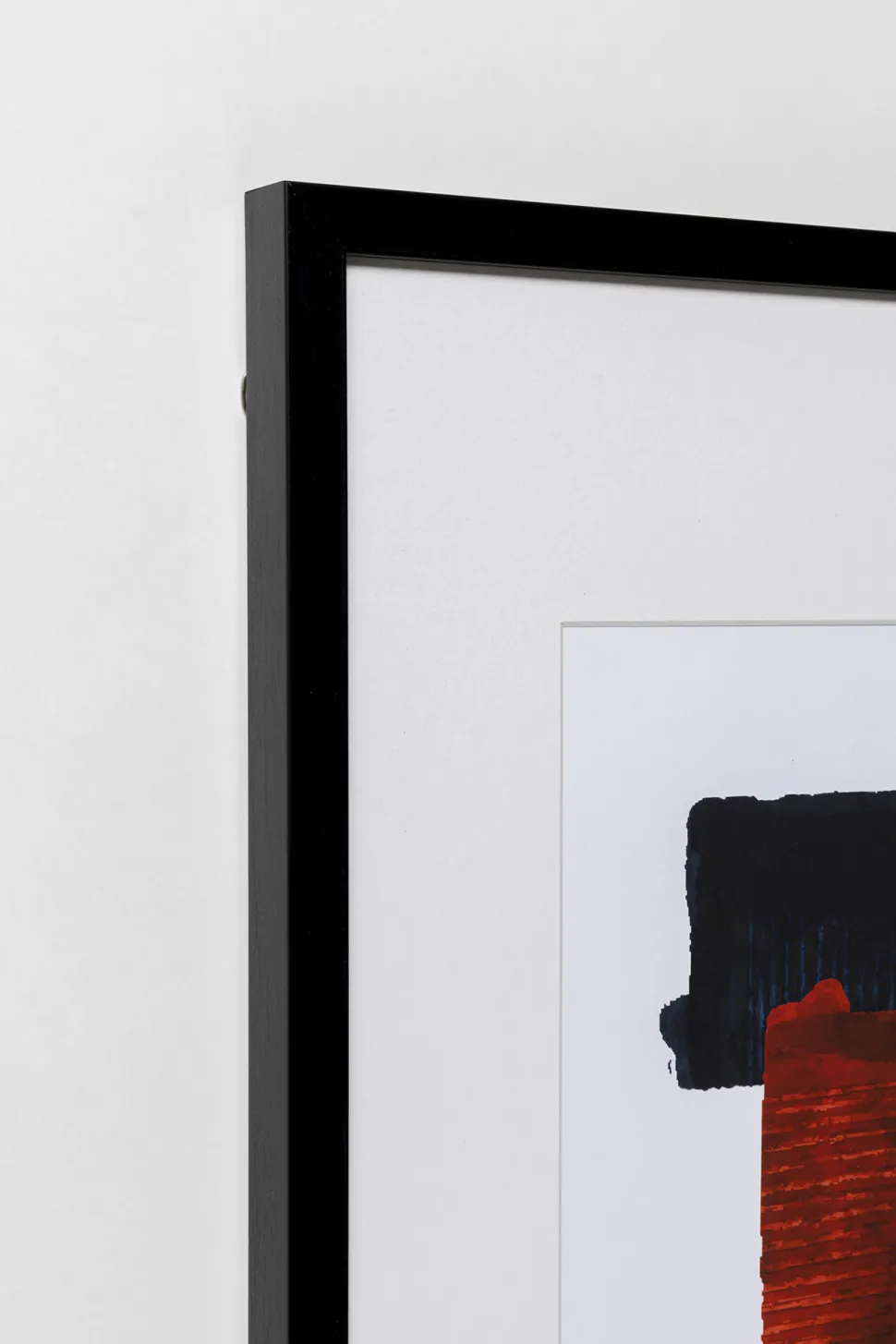 Gerahmtes Bild Box Back Rot 60x80cm