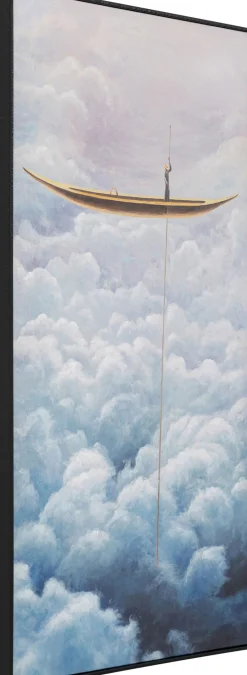 Gerahmtes Bild Cloud Boat 60x120cm