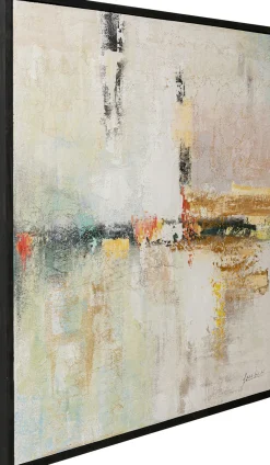 Gerahmtes Bild Dust Gold 120x120cm