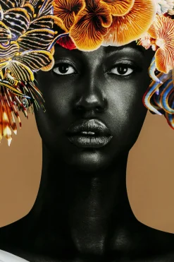 Gerahmtes Bild Flower Hair 120x120cm