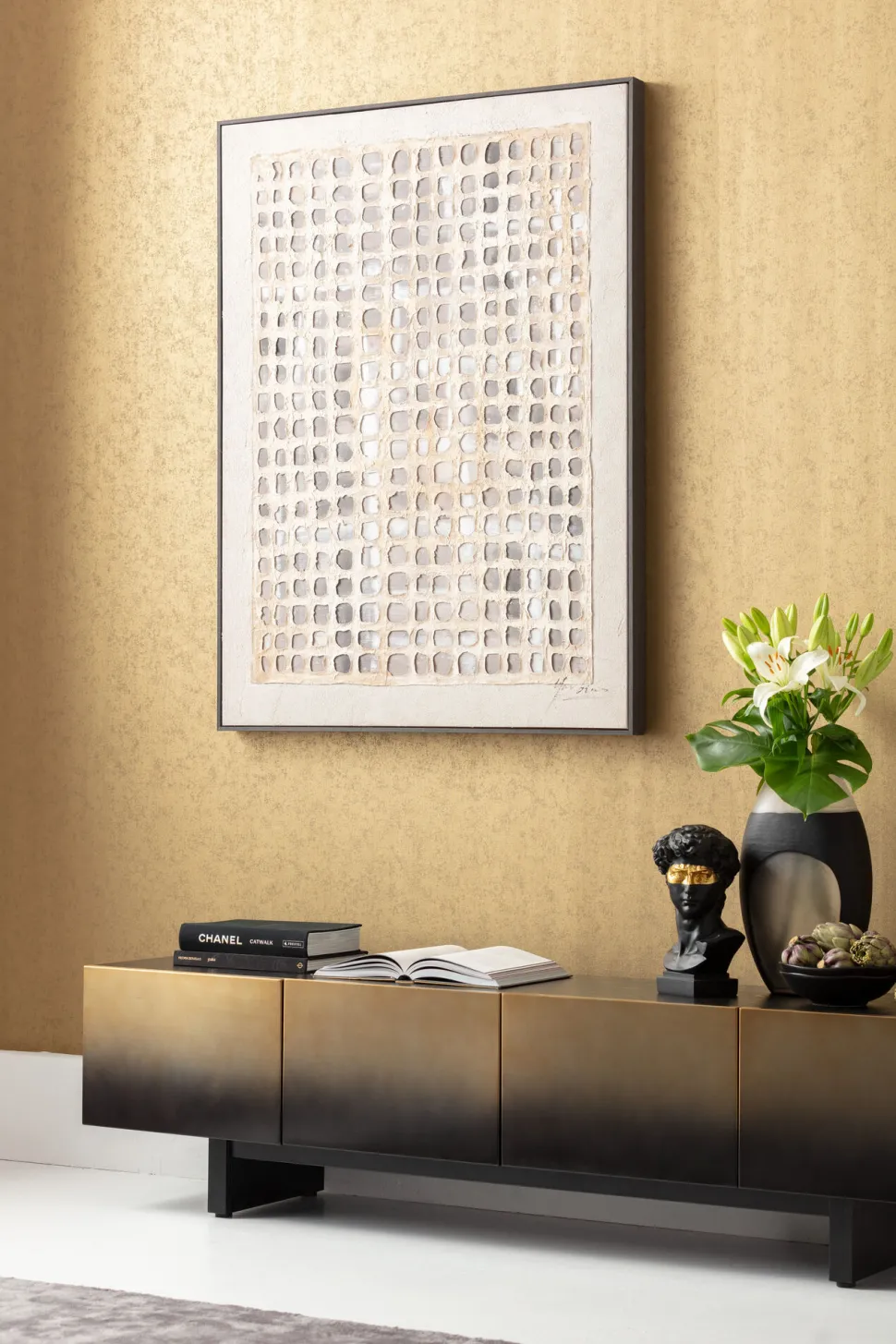 Gerahmtes Bild Glitter Curtain 120x90cm