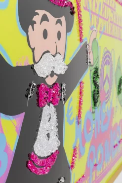 Gerahmtes Bild Graffiti Money 70x160cm