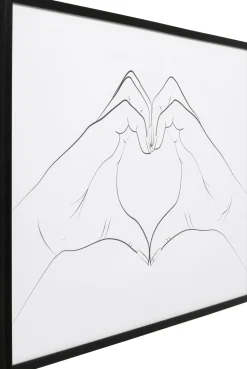 Gerahmtes Bild Heart Hands 103x73cm