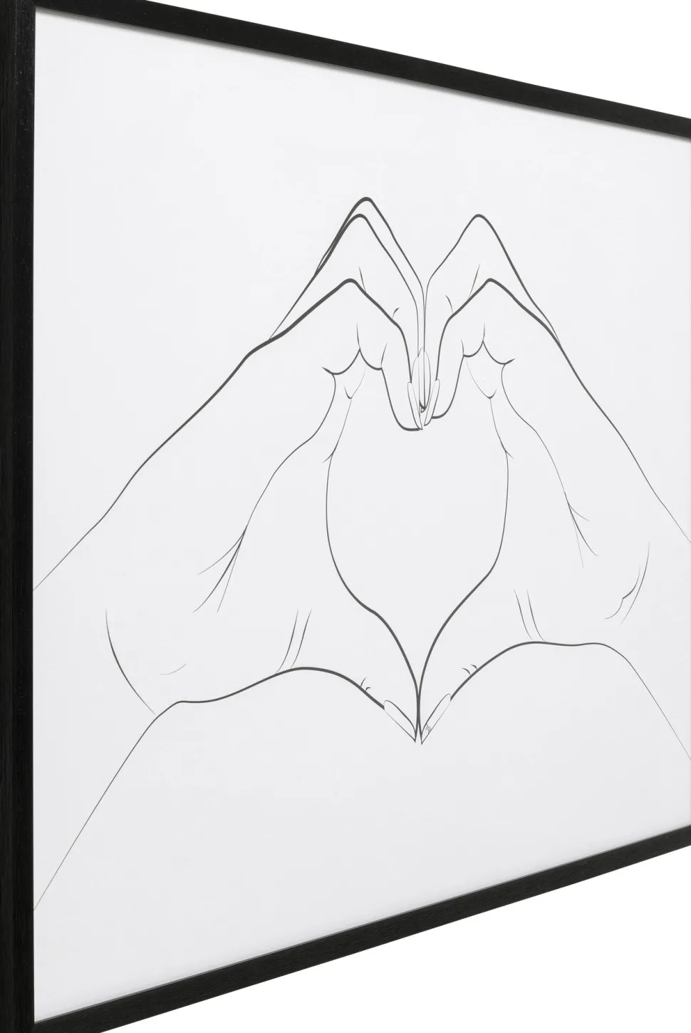 Gerahmtes Bild Heart Hands 103x73cm