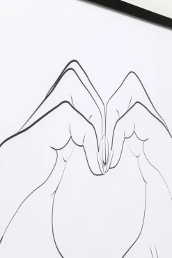 Gerahmtes Bild Heart Hands 103x73cm