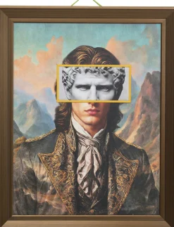 Gerahmtes Bild LED Art Gentleman 80x100cm