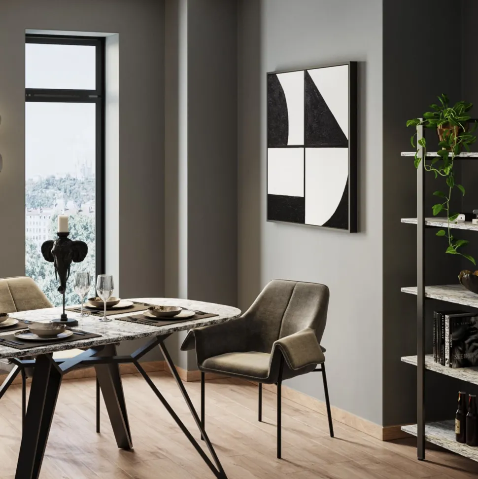 Gerahmtes Bild Modulo 100x100cm