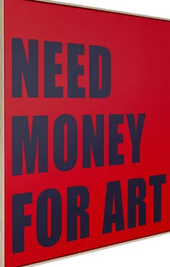 Gerahmtes Bild Need Money 80x80cm