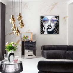 Gerahmtes Bild NY View 80x80cm