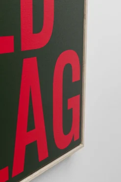 Gerahmtes Bild Red Flag 40x60cm