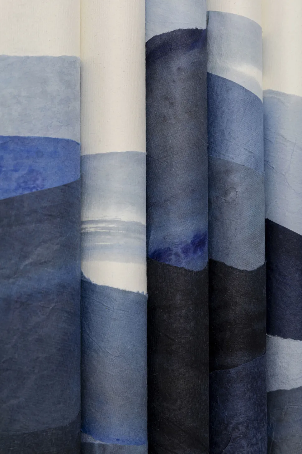 Gerahmtes Bild Shadow Skyline Blue 160x60cm