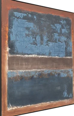 Gerahmtes Bild Silence Blau 120x120cm