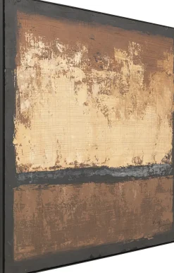 Gerahmtes Bild Silence Braun 120x120cm