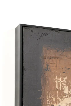 Gerahmtes Bild Silence Braun 120x120cm