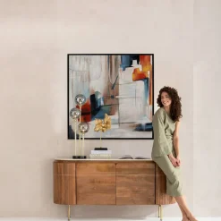 Gerahmtes Bild Visione Obliquo 100x100cm