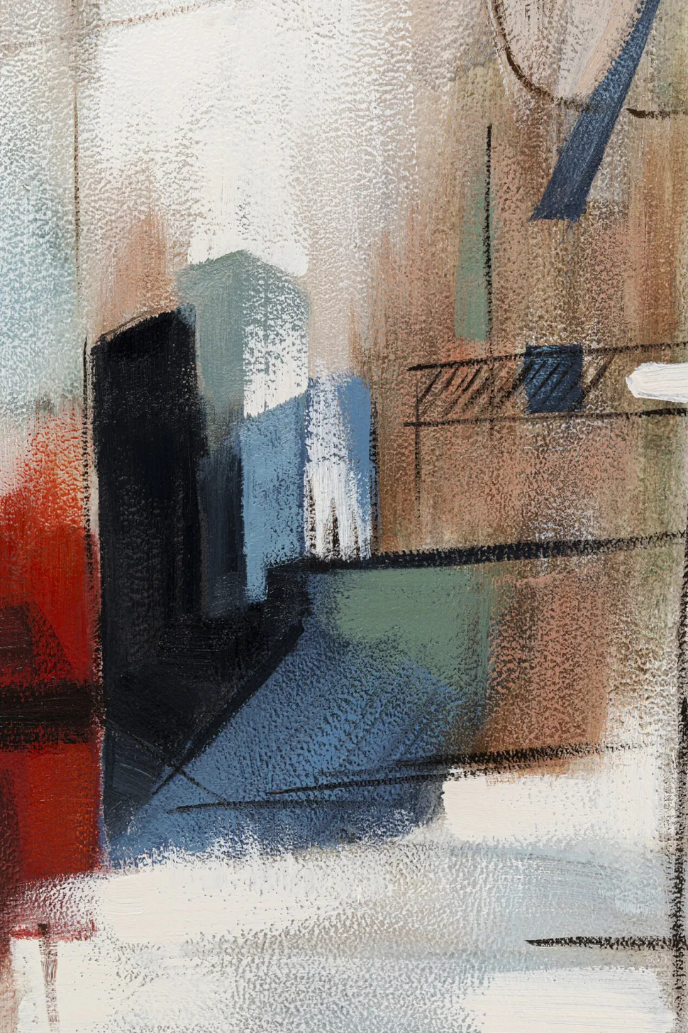 Gerahmtes Bild Visione Obliquo 100x100cm