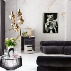 Glasbild Bath Löwin 60x80cm