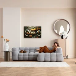 Glasbild Garage Motorbike 60x80cm