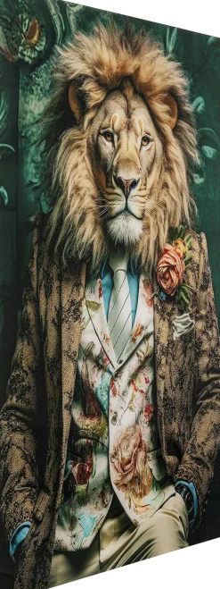 Glasbild Mister Lion 150x100cm