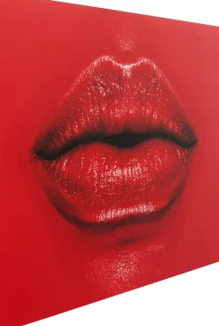Glasbild Red Lips 120x80cm