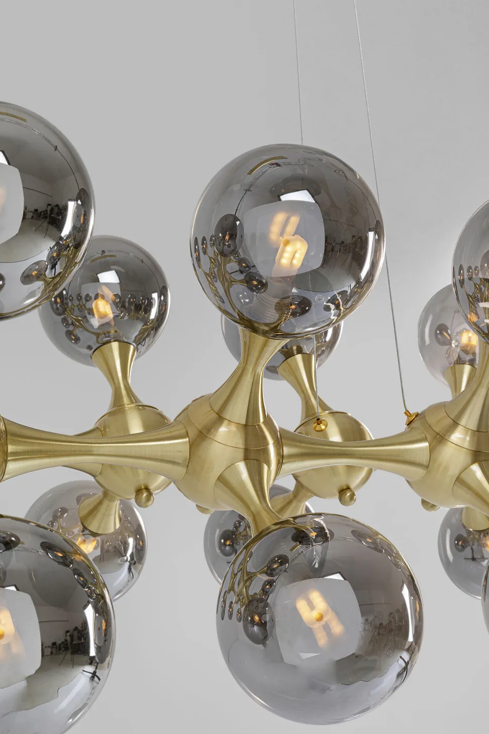 Hängeleuchte Atomic Balls Brass 140cm