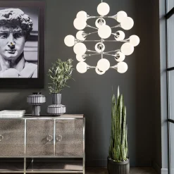 Hängeleuchte Bulb Fiction 20 Silber Ø102cm