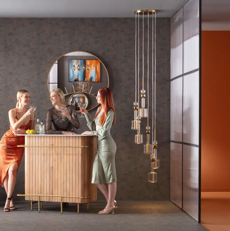 Hängeleuchte Candy Bar Gold Ø44cm