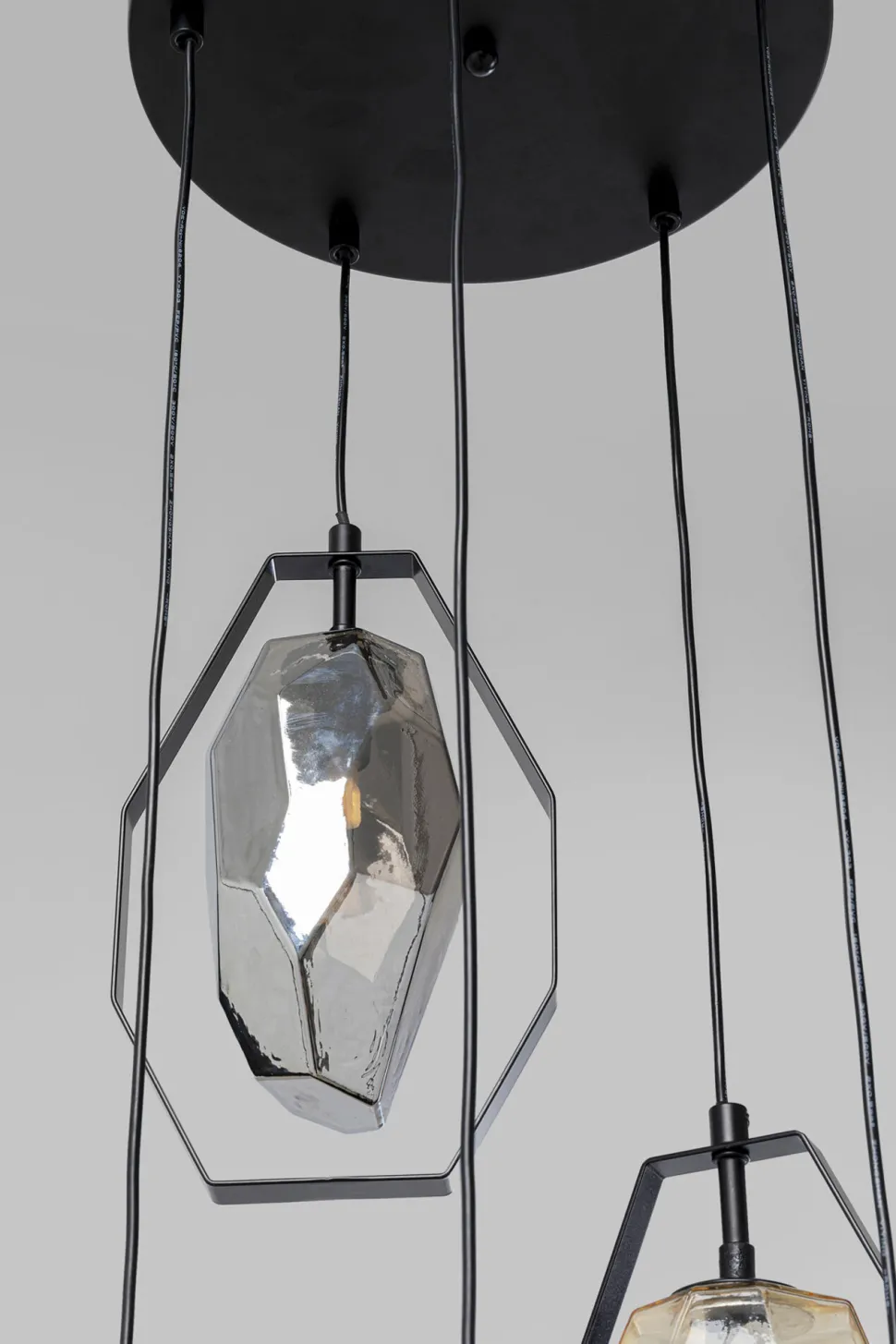 Hängeleuchte Diamond Fever Spiral Schwarz Ø42cm