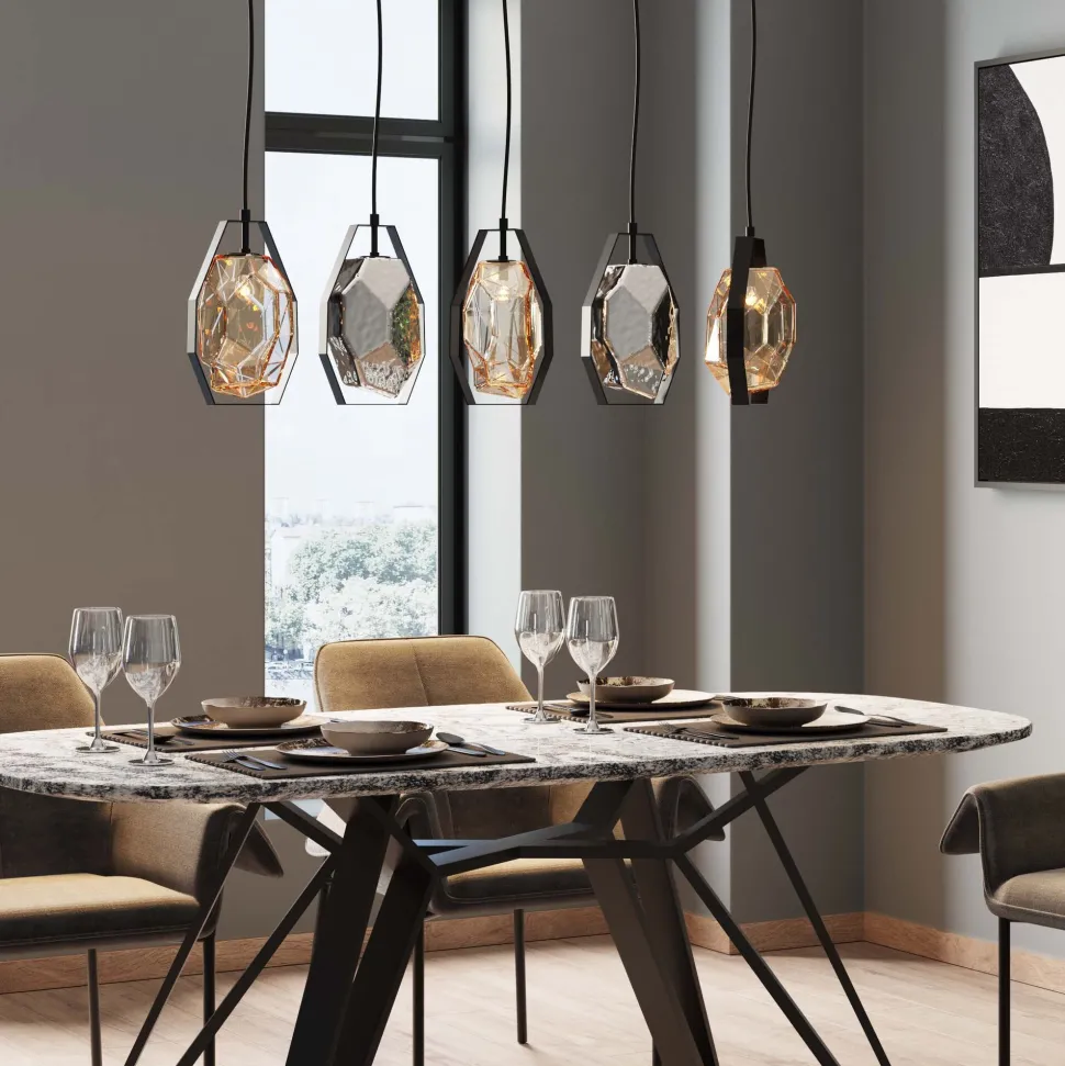 Hängeleuchte Diamond Fever Dining Schwarz 110cm