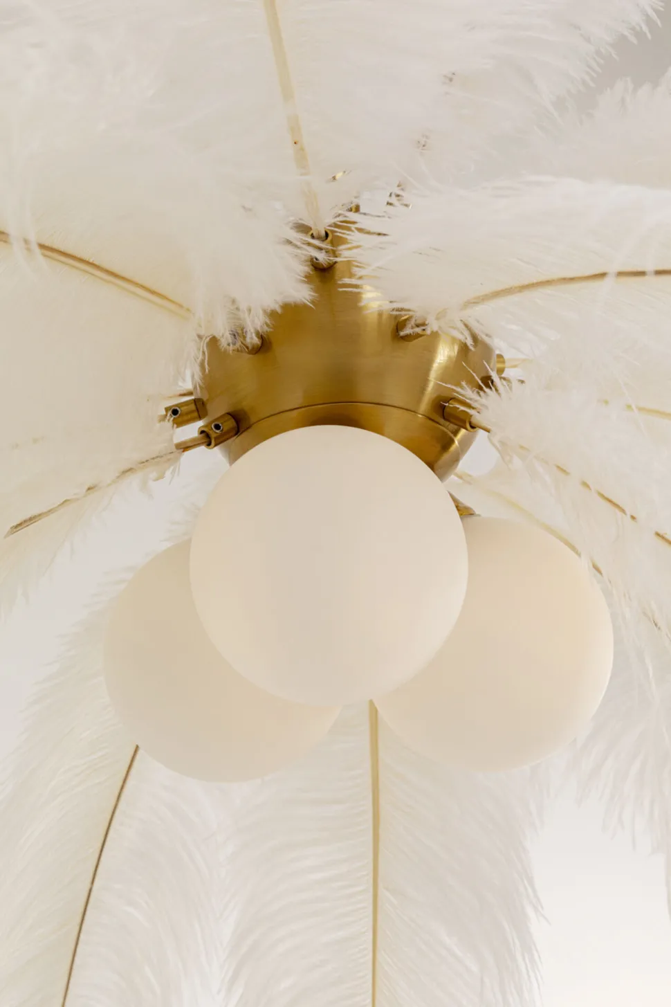 Hängeleuchte Feather Palm Weiß Ø87cm