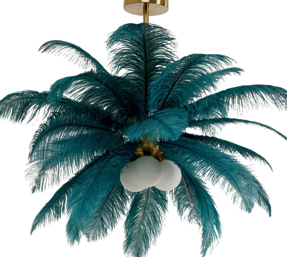 Hängeleuchte Feather Palm Grün Ø87cm