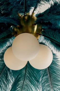 Hängeleuchte Feather Palm Grün Ø87cm