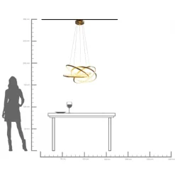 Hängeleuchte Saturn LED Gold Big