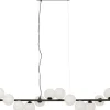 Hängeleuchte Scala Balls Milky Schwarz 150cm