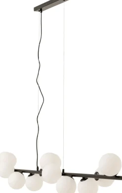 Hängeleuchte Scala Balls Milky Schwarz 150cm