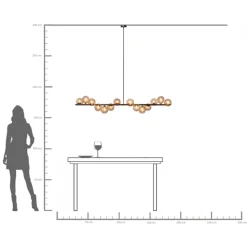 Hängeleuchte Scala Balls Schwarz 155cm