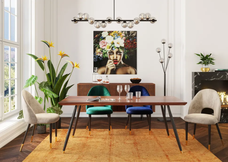 Hängeleuchte Scala Balls Schwarz 155cm