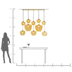 Hängeleuchte Sphere Amber 160cm