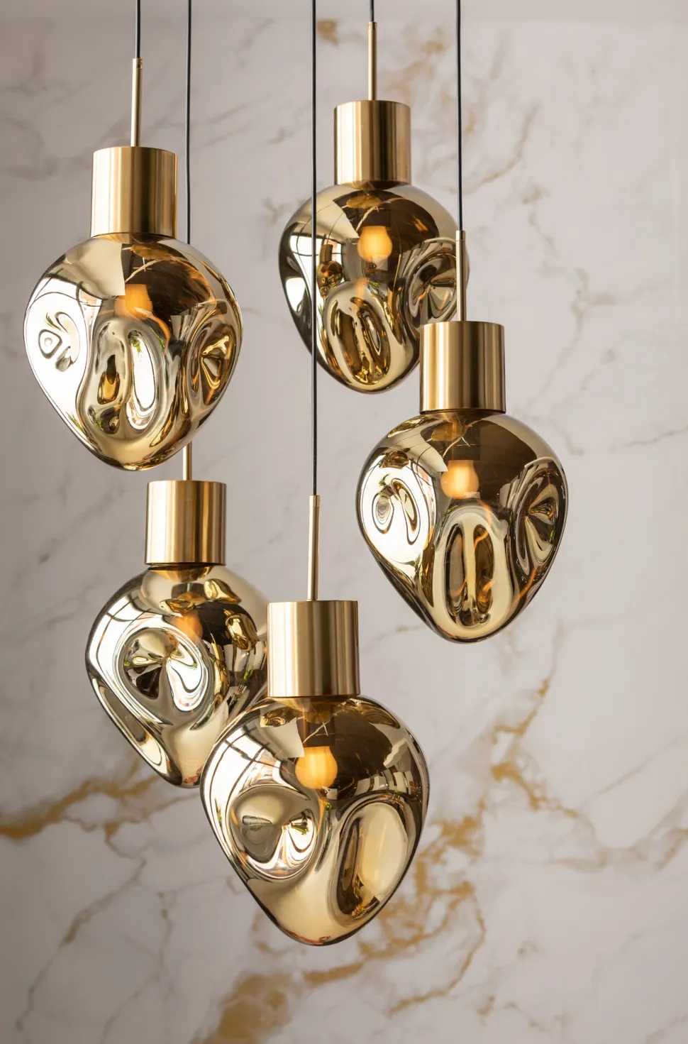 Hängeleuchte Supernova Amber Cinque Ø50cm