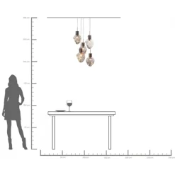 Hängeleuchte Supernova Smoky Cinque Ø50cm