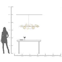 Hängeleuchte Universe Chrom 110cm