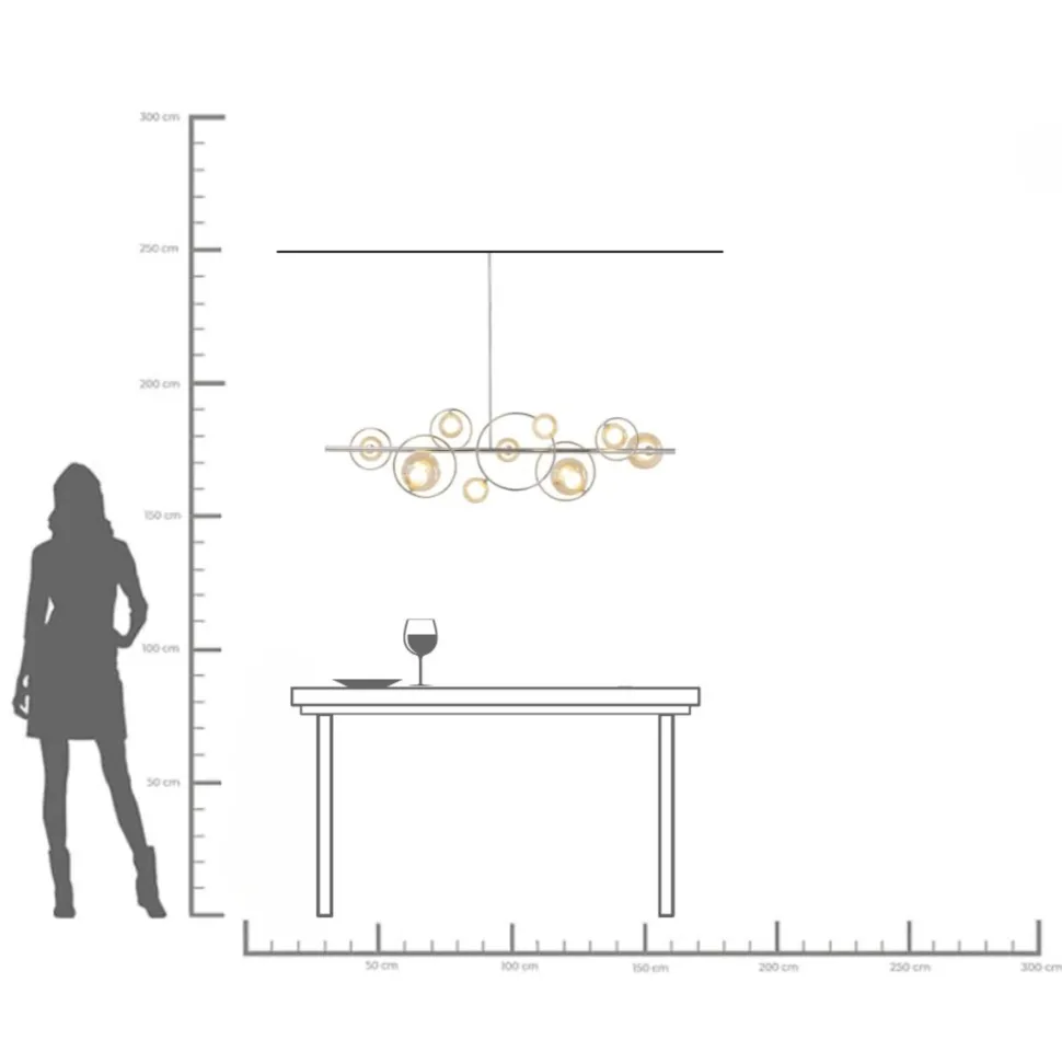 Hängeleuchte Universe Chrom 110cm