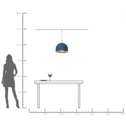Hängeleuchte Zen Blau Ø40cm