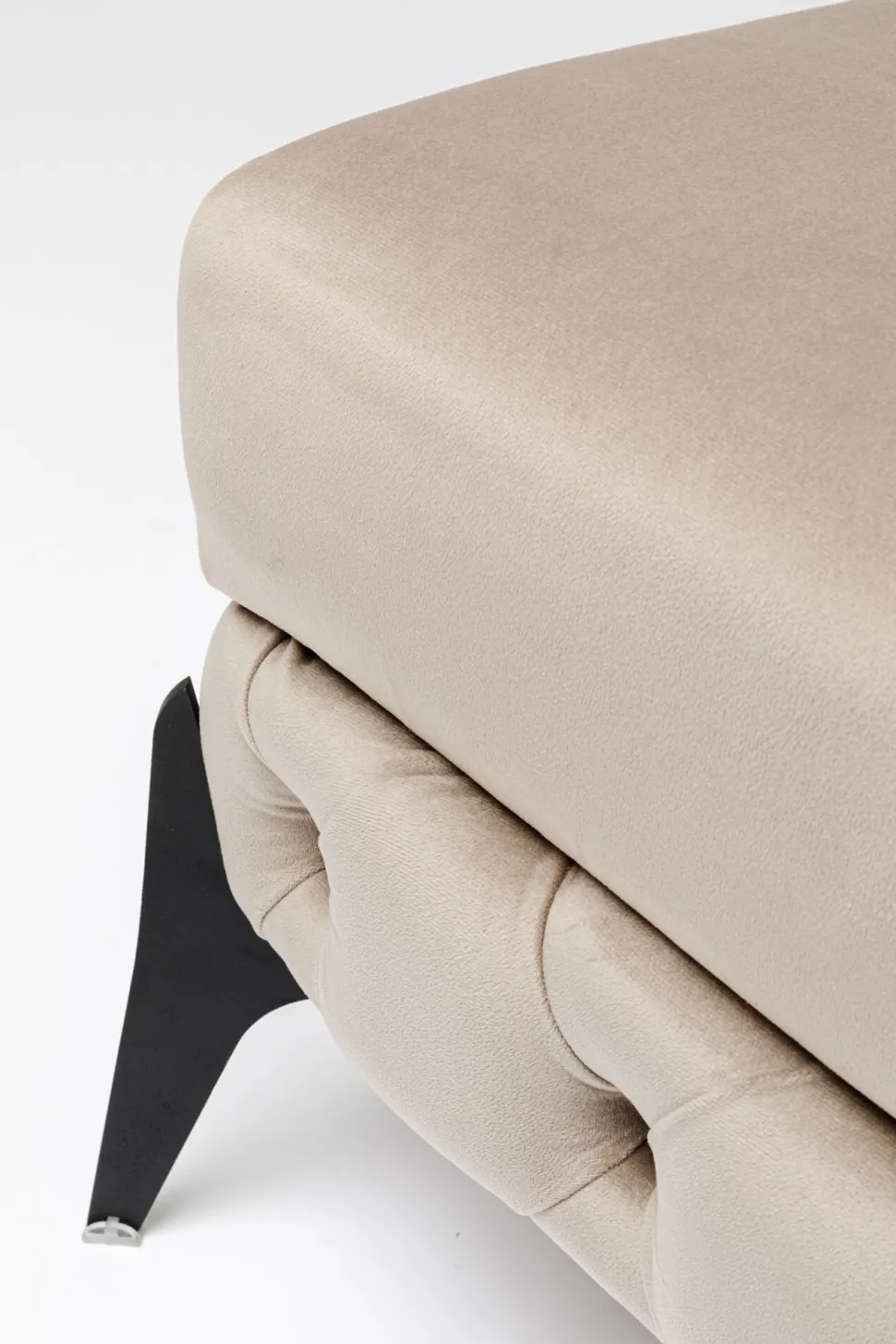 Hocker Bellissima Velvet Taupe 80cm