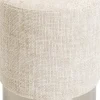 Hocker Berry High Silber Beige Ø39cm